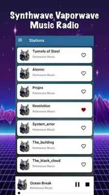 Synthwave Radio Vaporwave android App screenshot 1