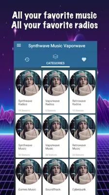 Synthwave Radio Vaporwave android App screenshot 3